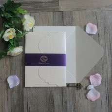 Transparent Acrylic Invitation Card with Ivory Pocket Simple Style Invitation 